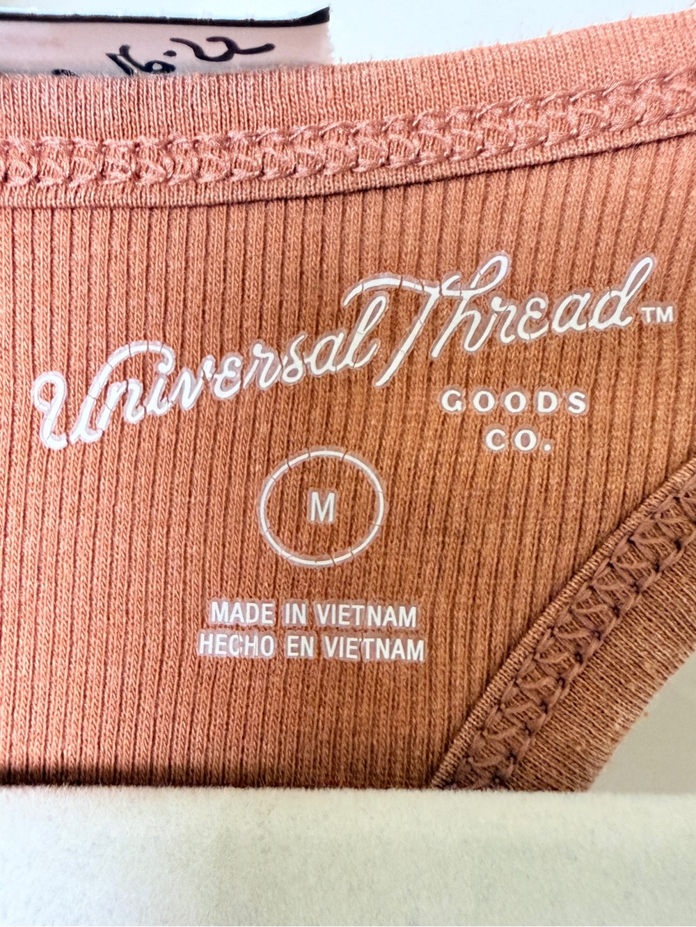 Universal Thread Medium Brown Ribbed Racerback Tank - Picture 4 of 4